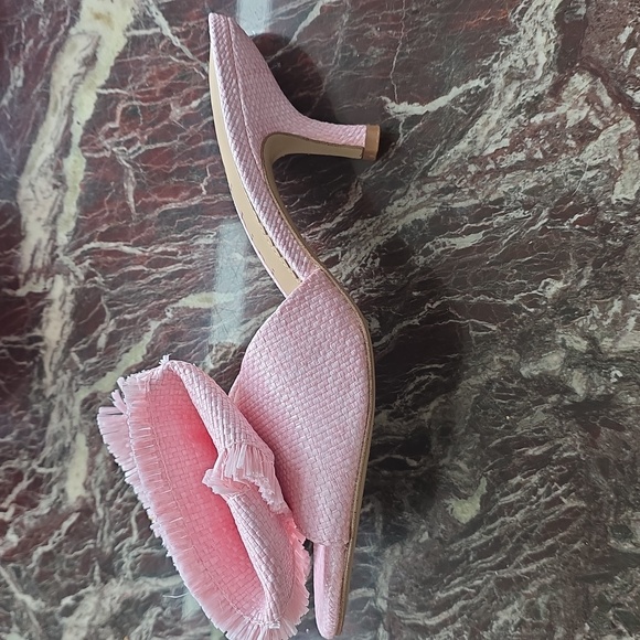 gianni bini wendell raffia bow dress slide sandals - Picture 4 of 6